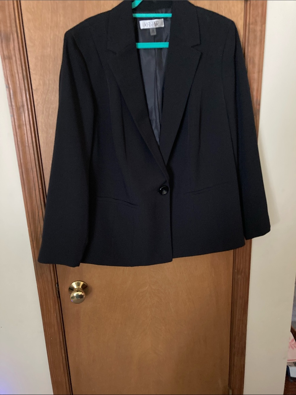Kasper Black Single-Button Blazer